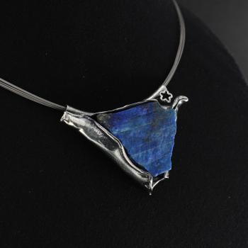 Halsschmuck Lapis Lazuli in 925 Silber