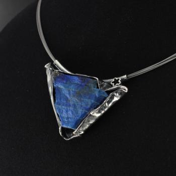 Halsschmuck Lapis Lazuli in 925 Silber