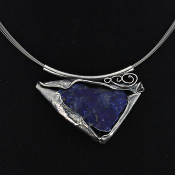 Halsschmuck Lapis Lazuli in 925 Silber