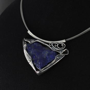 Halsschmuck Lapis Lazuli in 925 Silber